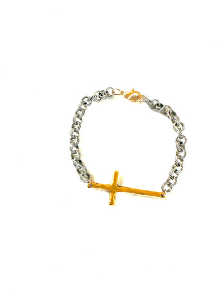 sideway cross bracelet-cvbcr-NEW