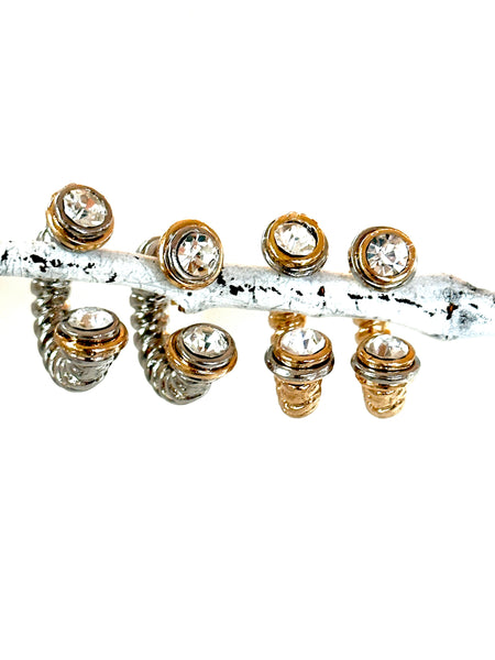 crystal post hoops-cvcz-NEW-BEST SELLER