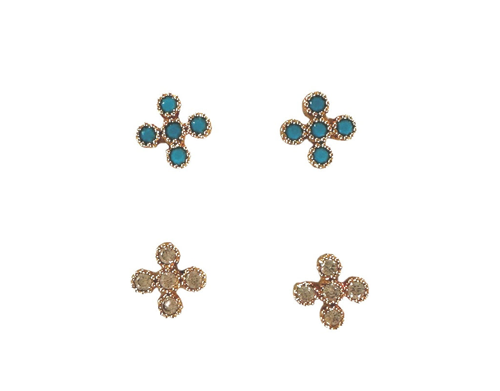 cz cross studs-cvcl-BEST SELLER