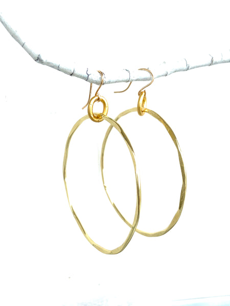 Large hammered hoops-cvlgh-BEST SELLER